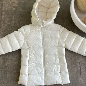 Polo girls white puffer jacket with removable hood size 6
